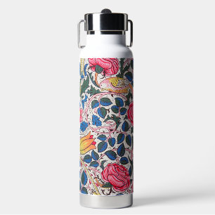 Botella De Agua Rosa y Pájaro, William Morris