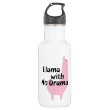 Botella de agua rosada de la llama