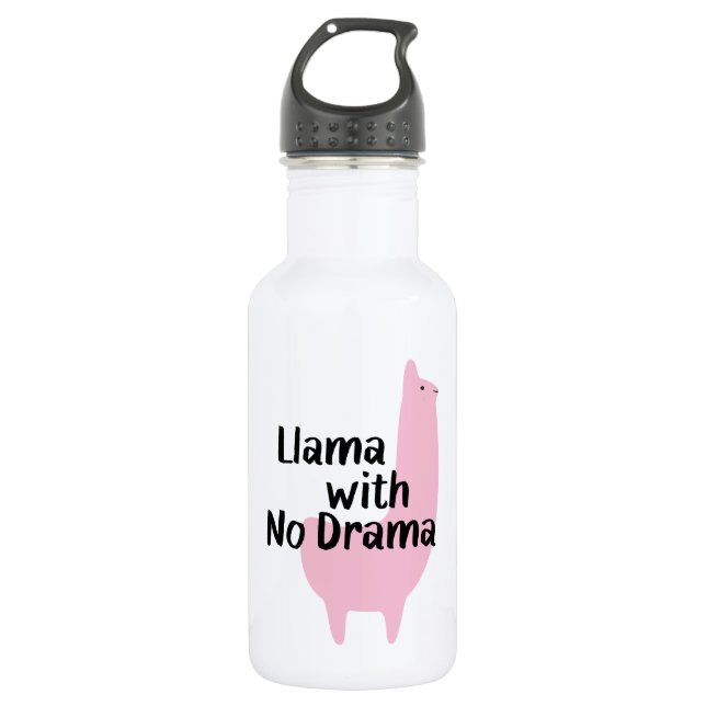 Botella de agua rosada de la llama (Anverso)