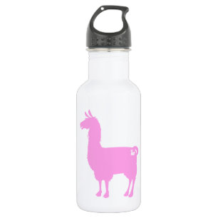 Botella de agua rosada de la llama