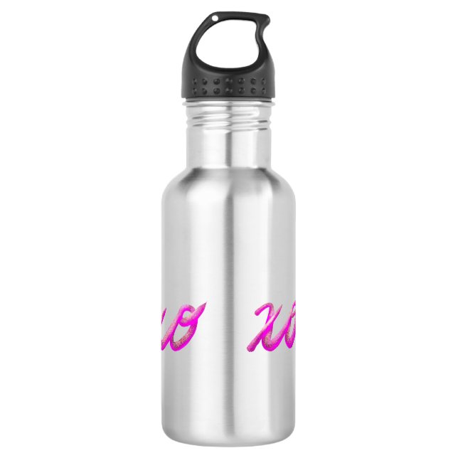 Botella De Agua rosado xoxo (Anverso)