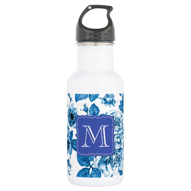 Botella De Agua Rosas azules (Anverso)