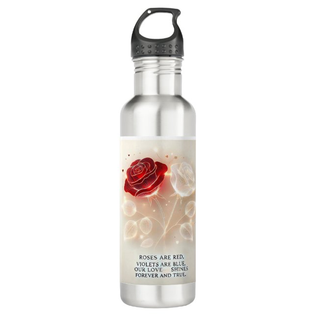 Botella De Agua Rosas de la luz y el amor (Anverso)