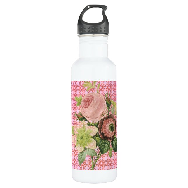 Botella De Agua Rosas de Shabby Chic (Anverso)