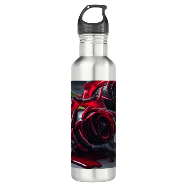 Botella De Agua Rosas góticos (Anverso)