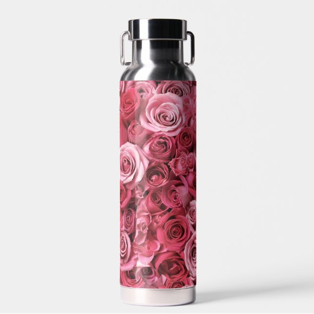 Botella De Agua Rosas rosadas hermosas (Delantero)