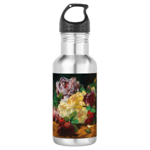 Botella De Agua Rosas Vintage Francesas Georges Jeannin