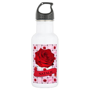 Botella De Agua Roses rojos