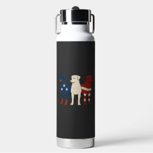 Botella De Agua Rottweiler 4 de Julio Amante Perros Hombres Bander