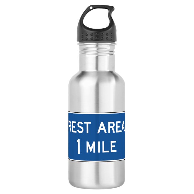 Botella De Agua Rótulo de carretera de área de descanso (Anverso)