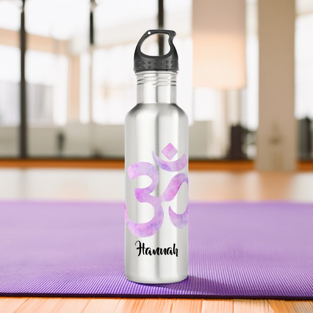 Botella De Agua Rótulo Lavender Watercolor Ohm (Subido por el creador)