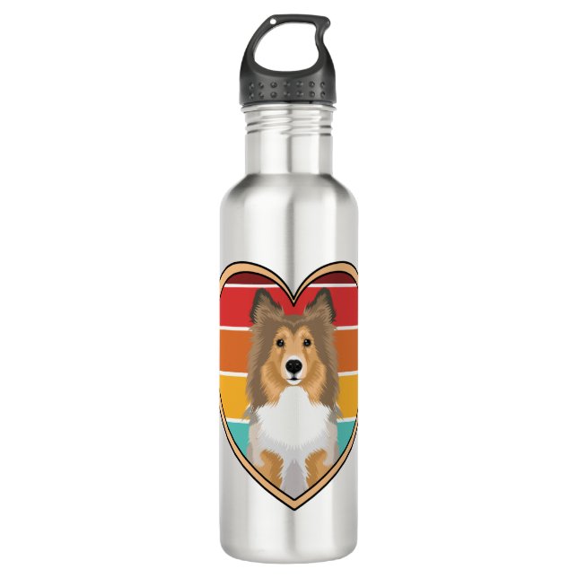 Botella De Agua Rough Coat Collie (Anverso)