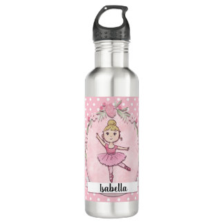 Botella de agua rubia Ballerina personalizada