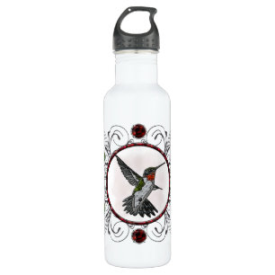 Botella De Agua Ruby Throed Hummingbird