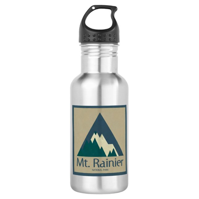 Botella De Agua Rústica del Parque Nacional de Rainier (Anverso)