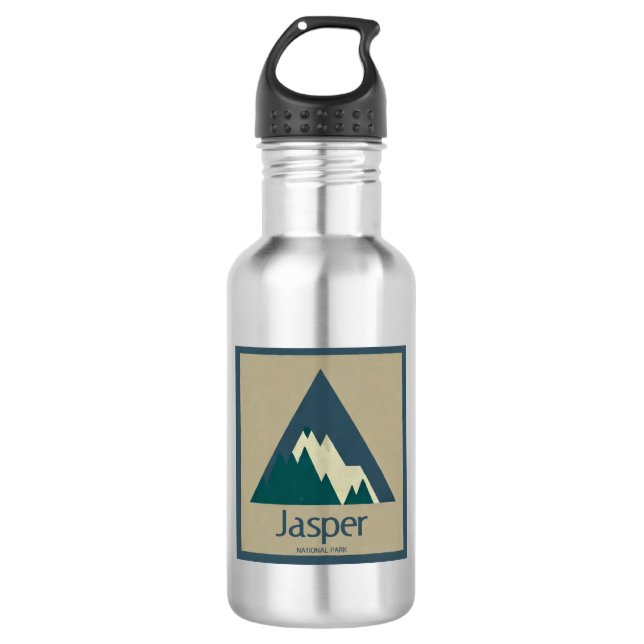 Botella De Agua Rústica del Parque Nacional Jasper (Anverso)