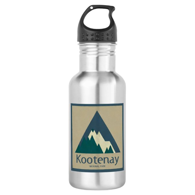 Botella De Agua Rústico del Parque Nacional de Kootenay (Anverso)