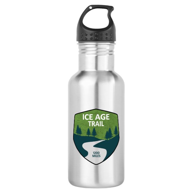 Botella De Agua Ruta de la Edad del Hielo (Anverso)