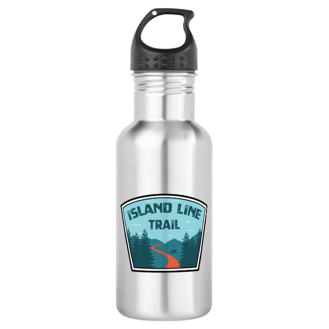 Botella De Agua Ruta de la línea de la isla (Anverso)