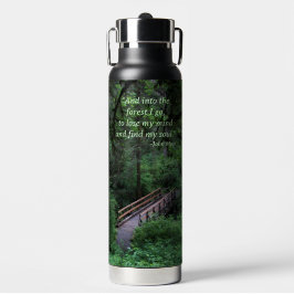 Botella De Agua Ruta de las citas de John Muir al bosque