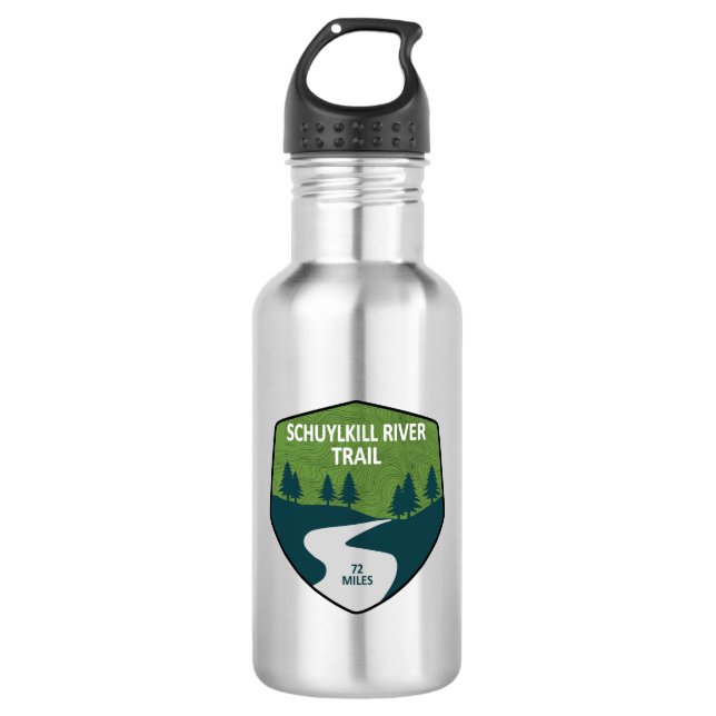 Botella De Agua Ruta del río Schuylkill (Anverso)
