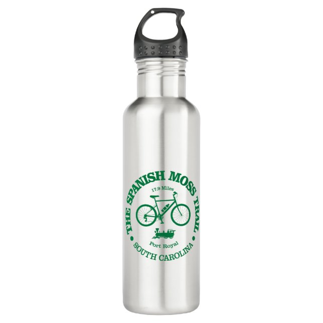 Botella De Agua Ruta española del Moss (ciclismo) (Anverso)