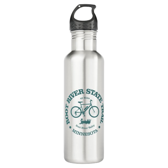 Botella De Agua Ruta Estatal del Río Raíz (ciclismo) (Anverso)