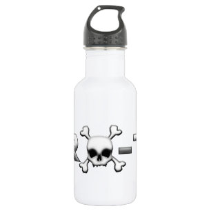 Botella De Agua RX7 con un cráneo