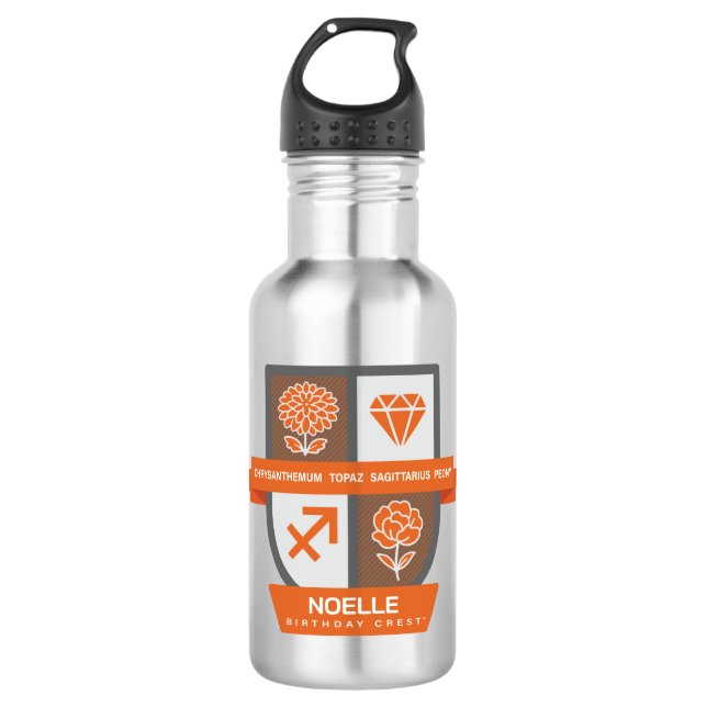 Botella De Agua Sagittarius Birthday Crest™ November 22-30 (Anverso)