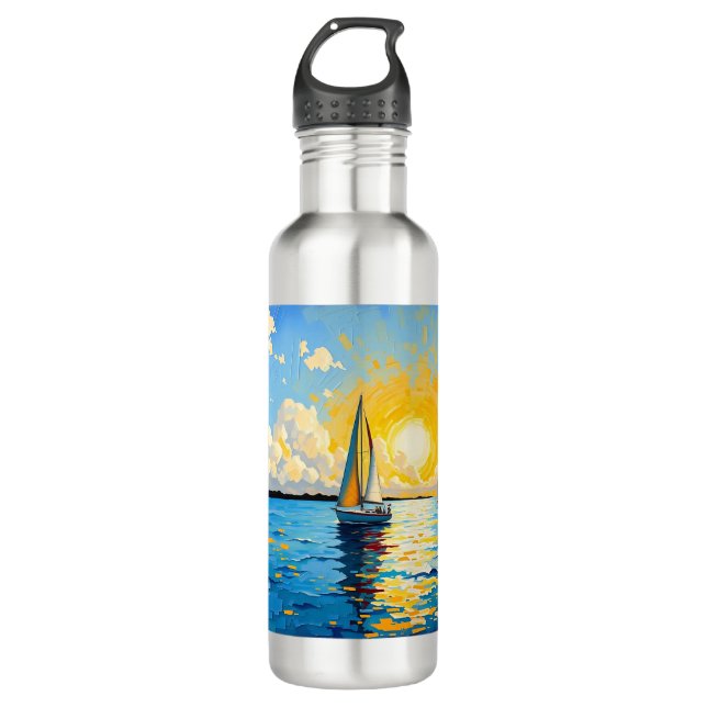 Botella De Agua Sailboat at Sunset (Anverso)