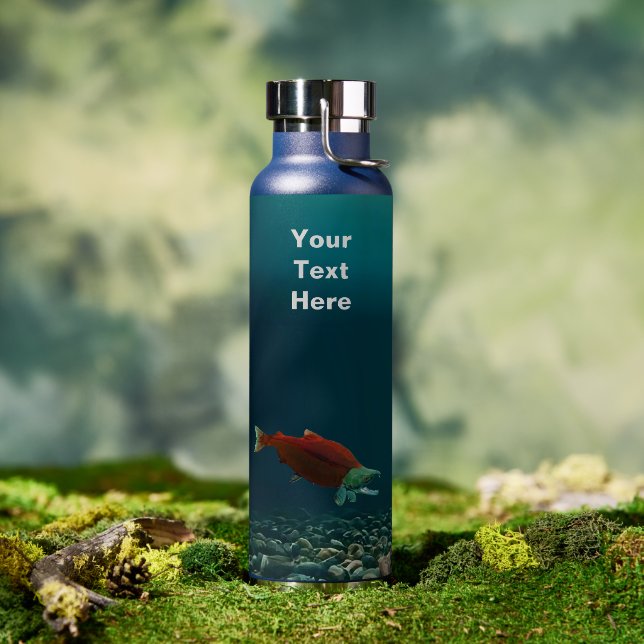 Botella De Agua Salmón rojo (Al aire libre (girado))
