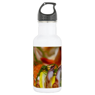 Botella De Agua Salmón Sashimi Comida de Pescado Mariscos Japonés