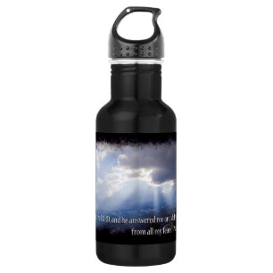 Botella De Agua Salmos 34:4 a oscuras