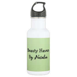 Botella De Agua Salón De Belleza Verde De Lujo