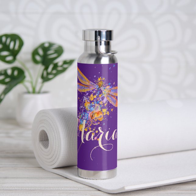 Botella De Agua Salpicadura de libélula (Yoga)