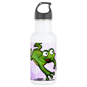 Botella De Agua Saltando el personalizar de la rana lindo