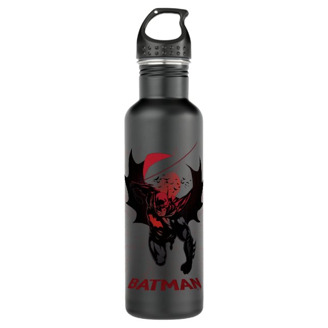 Botella De Agua Salto de Batman Crimson (Anverso)