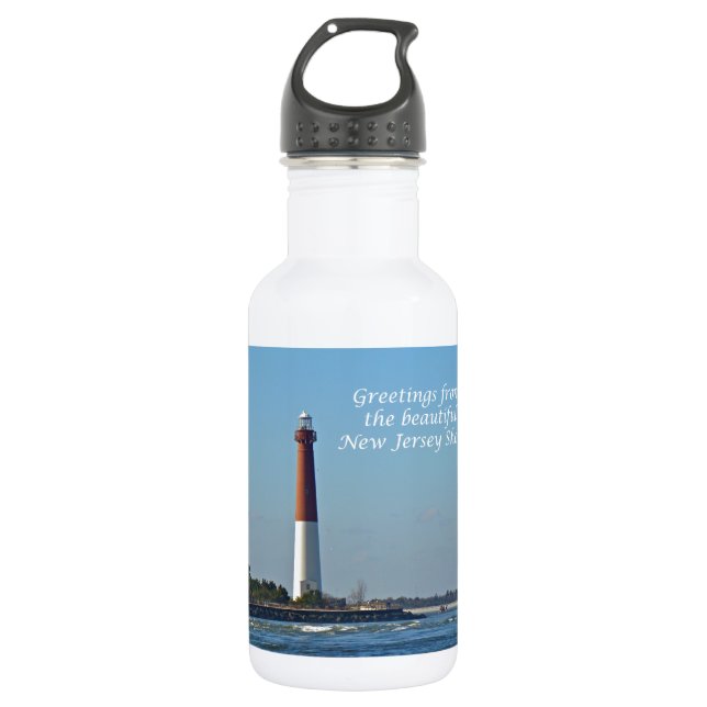 Botella De Agua Saludos desde Nueva Jersey - Barnegat Light (Anverso)