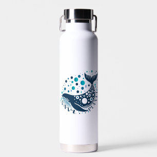 Botella De Agua Salvar el arte de la ballena planetaria para la co
