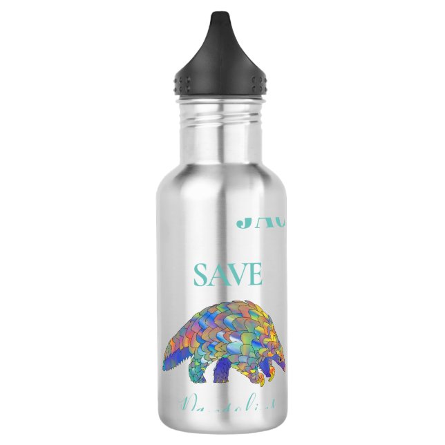 Botella De Agua Salvar Pangolines personalizado (Izquierda)
