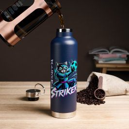 Botella De Agua Samurái Atacante Cyberpunk para Jugadores y Atleta