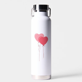 Botella De Agua San Valentín Minimalista rosado personalizado