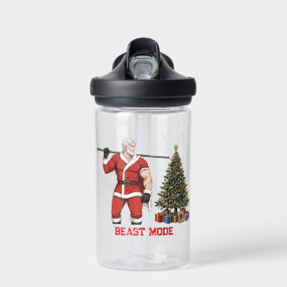 Botella De Agua * Santa Claus en modo bestia levantando árbol de N