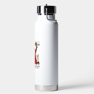 Botella De Agua Santa Claus Navidad Voleibol Muñeco de nieve Reno
