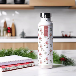 Botella De Agua Santa Fútbol Personalizado Navidad