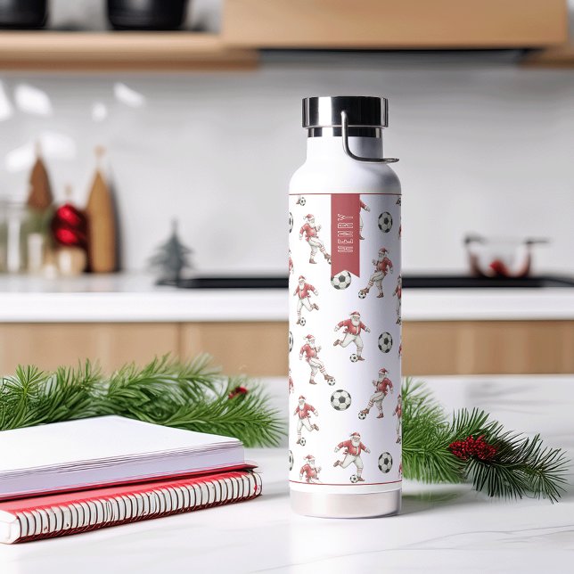 Botella De Agua Santa Fútbol Personalizado Navidad (Subido por el creador)