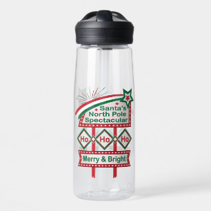 Botella De Agua Santa Marquee Retro - Ho Ho Merry & Bright