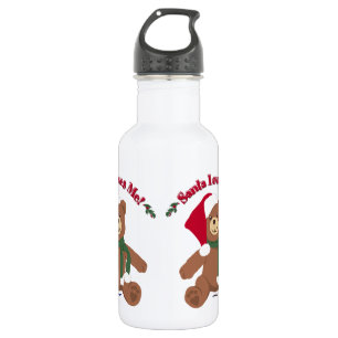Botella De Agua ¡Santa Me Ama! Navidades Teddy Bear