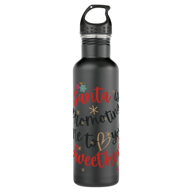 Botella De Agua Santa me está promoviendo a los Navidades (Anverso)