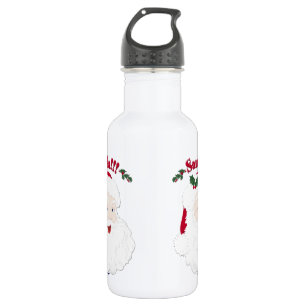 Botella De Agua ¡Santa! Navidades de estilo vintage Santa
